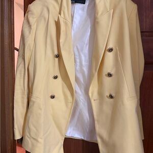 Zara yellow blazer XL